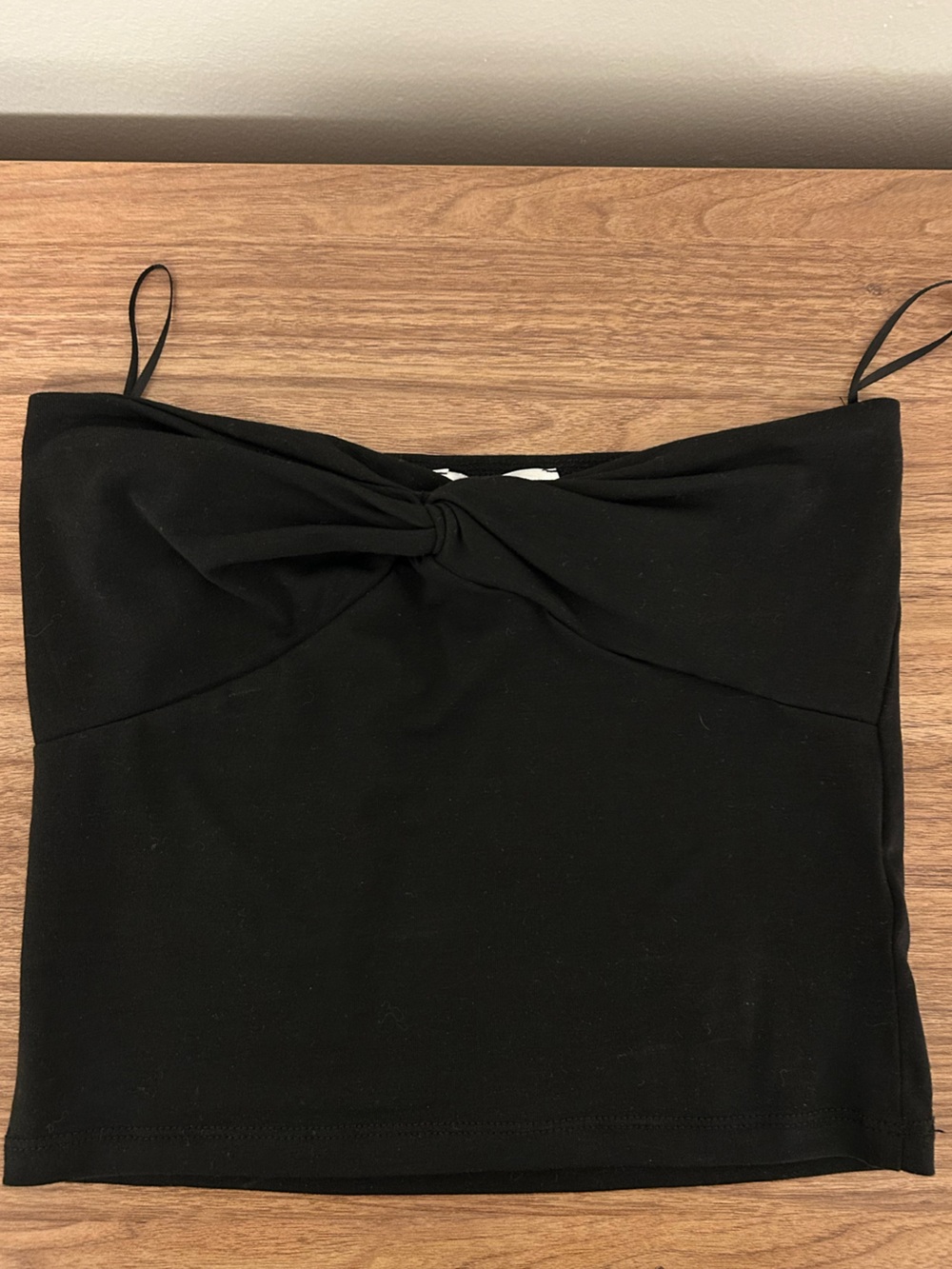 Black Twist-Knot Tube Crop Top